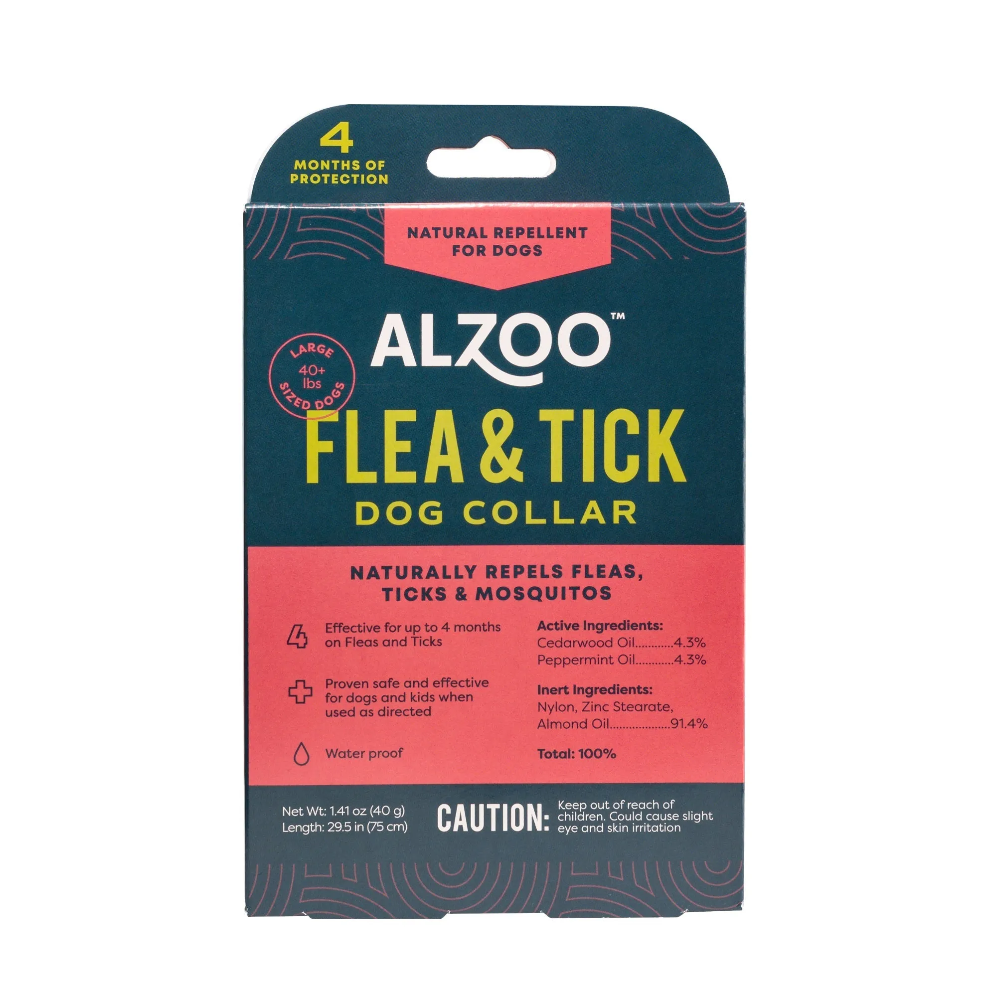 Alzoo Natural Repellent Flea and Tick Collar for Large Dogs
