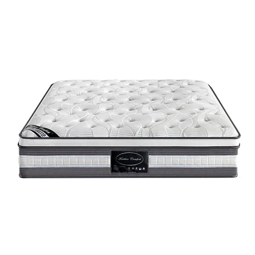 Caleb 34cm Mattress Euro Top Pocket Spring Coil with Knitted Fabric Medium Firm Thick - King Single