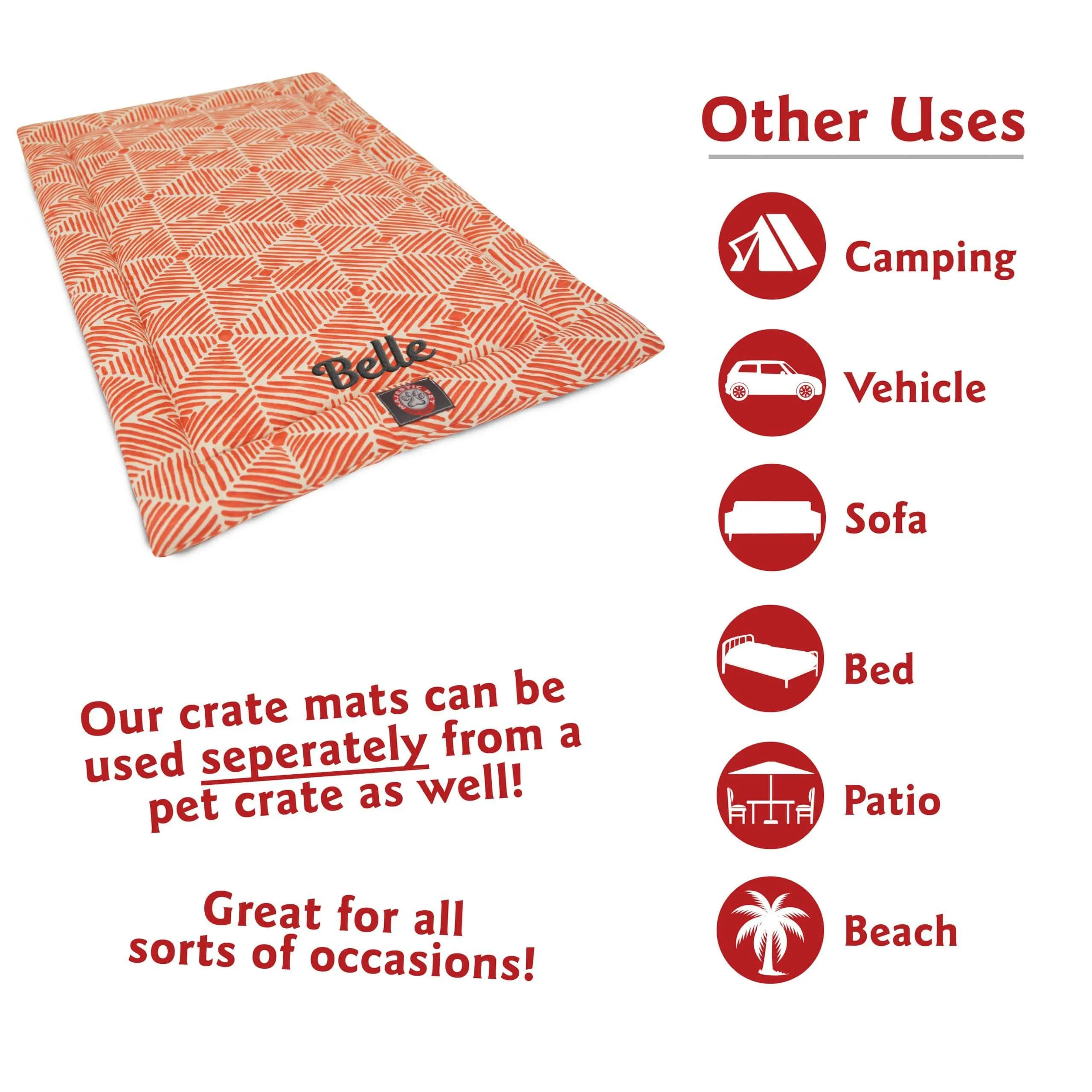 Charlie Crate Mat - Personalized