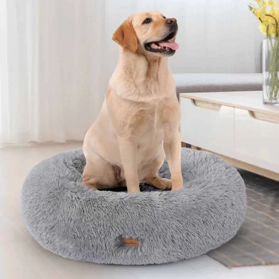 Charlies Pet Faux Fur Fuffy Calming Pet Bed Nest