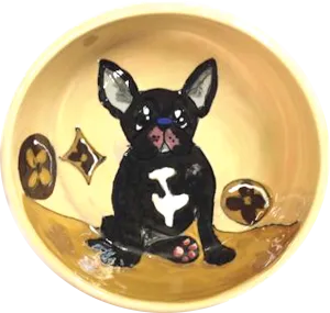 Chewy Vuitton Ceramic Dog Bowl
