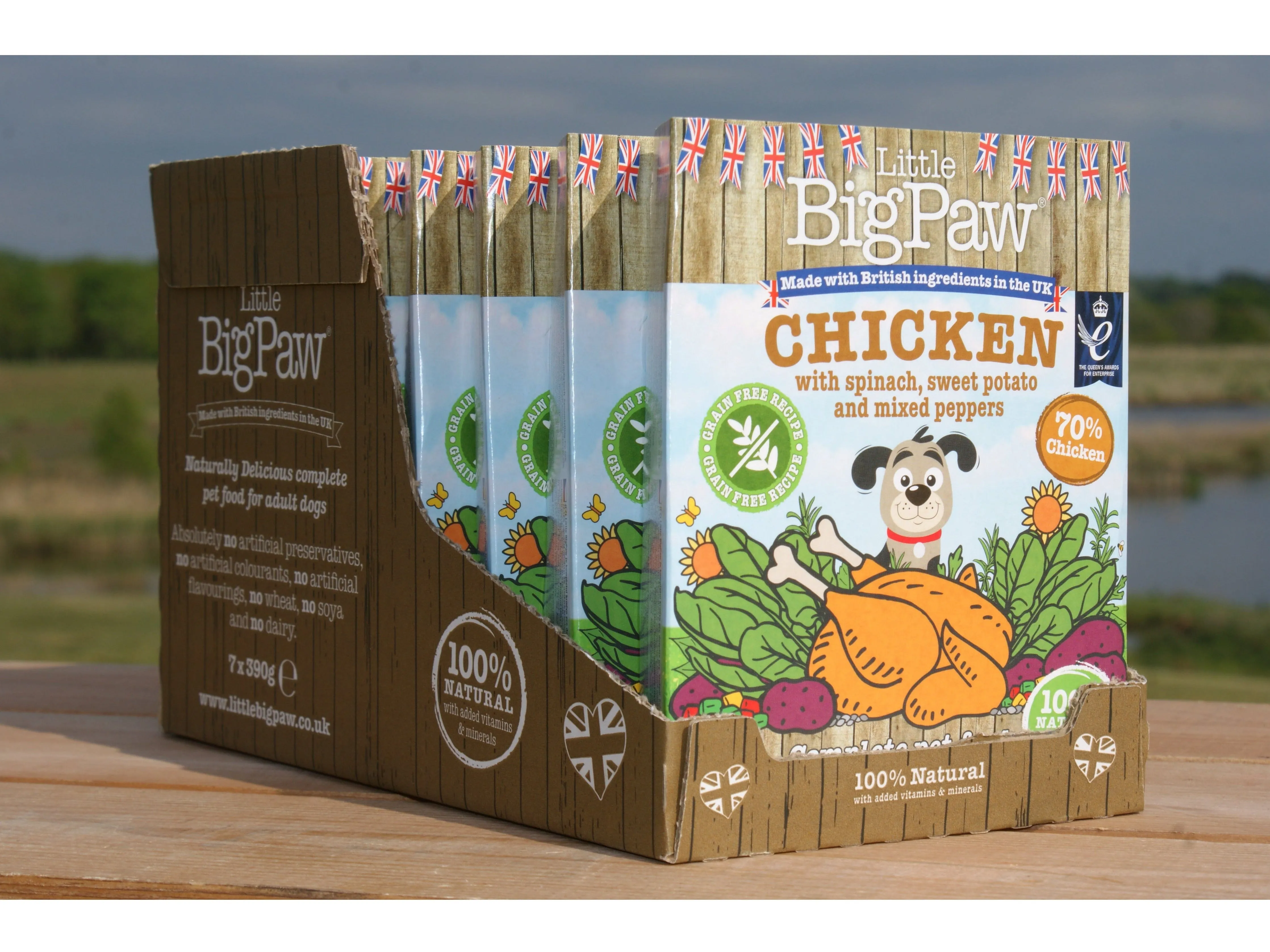 Chicken with Spinach,Sweet Potato and Peppers 7x390g /Little BigPaw