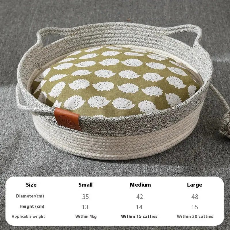 Cotton String Stitching Cute Cat Nest