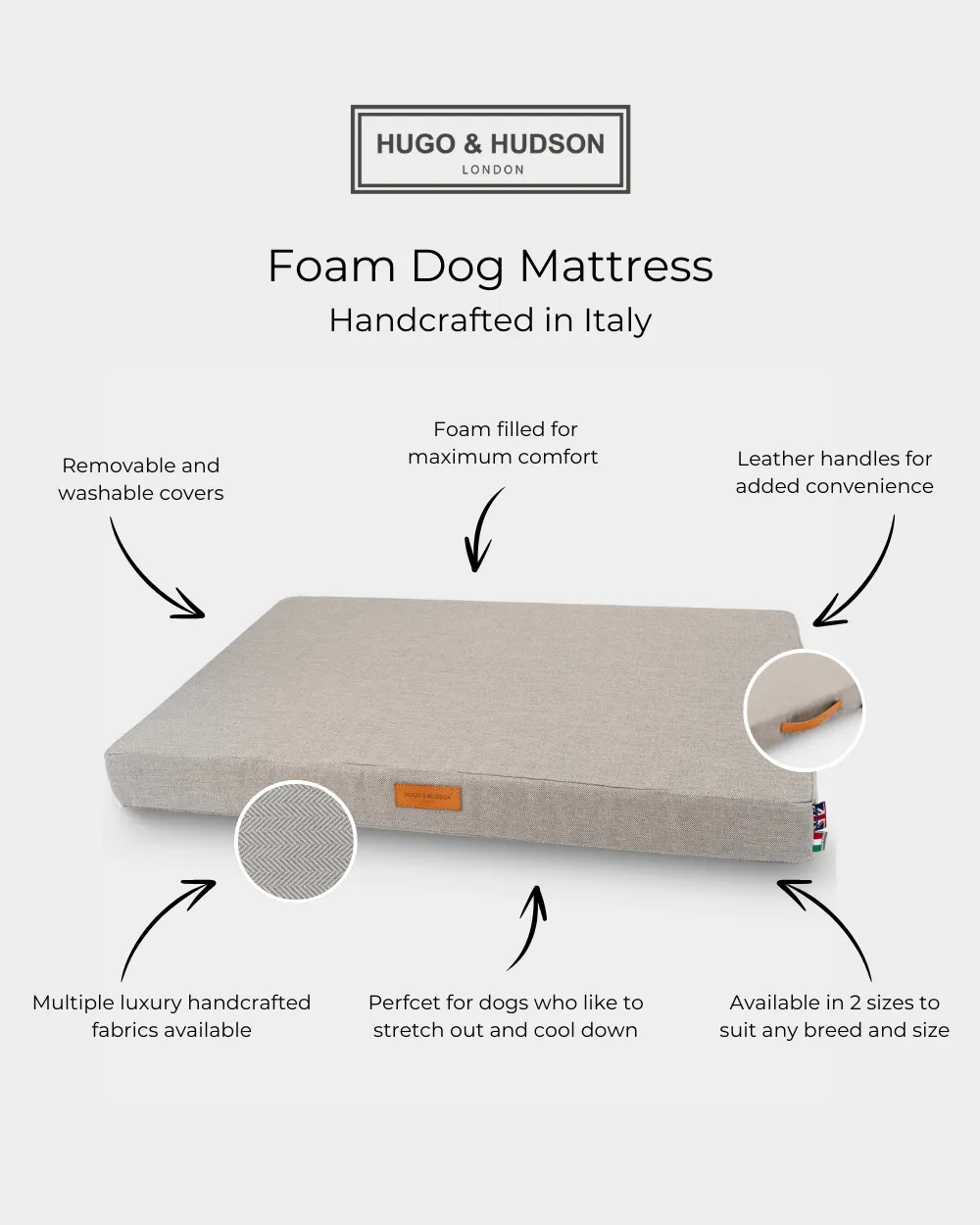 Grey Foam Mattress Dog Bed