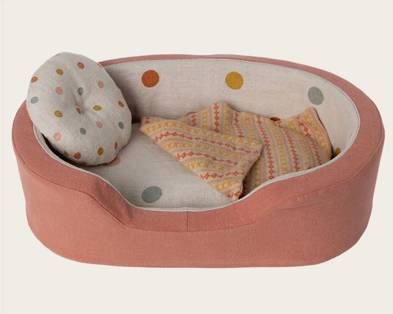 Maileg Cosy Basket - medium coral