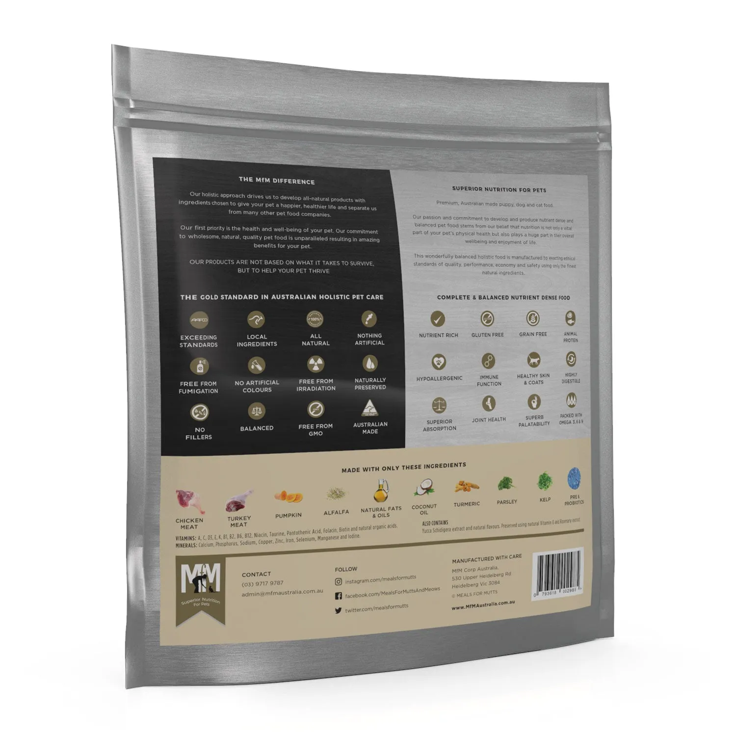 Meals for Meows Grain Free Turkey & Chicken Kitten Dry Cat Food 2.5kg
