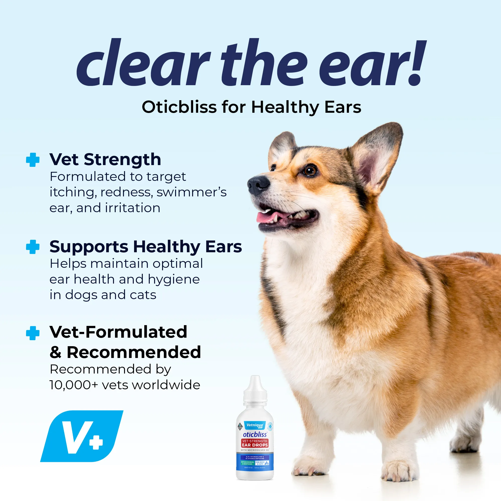 Oticbliss Vet-Strength Pet Ear Drops with MicroSilver BG™ - VetPass Free Sample