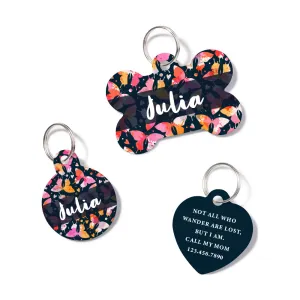 Personalized Butterfly Pet ID Tag