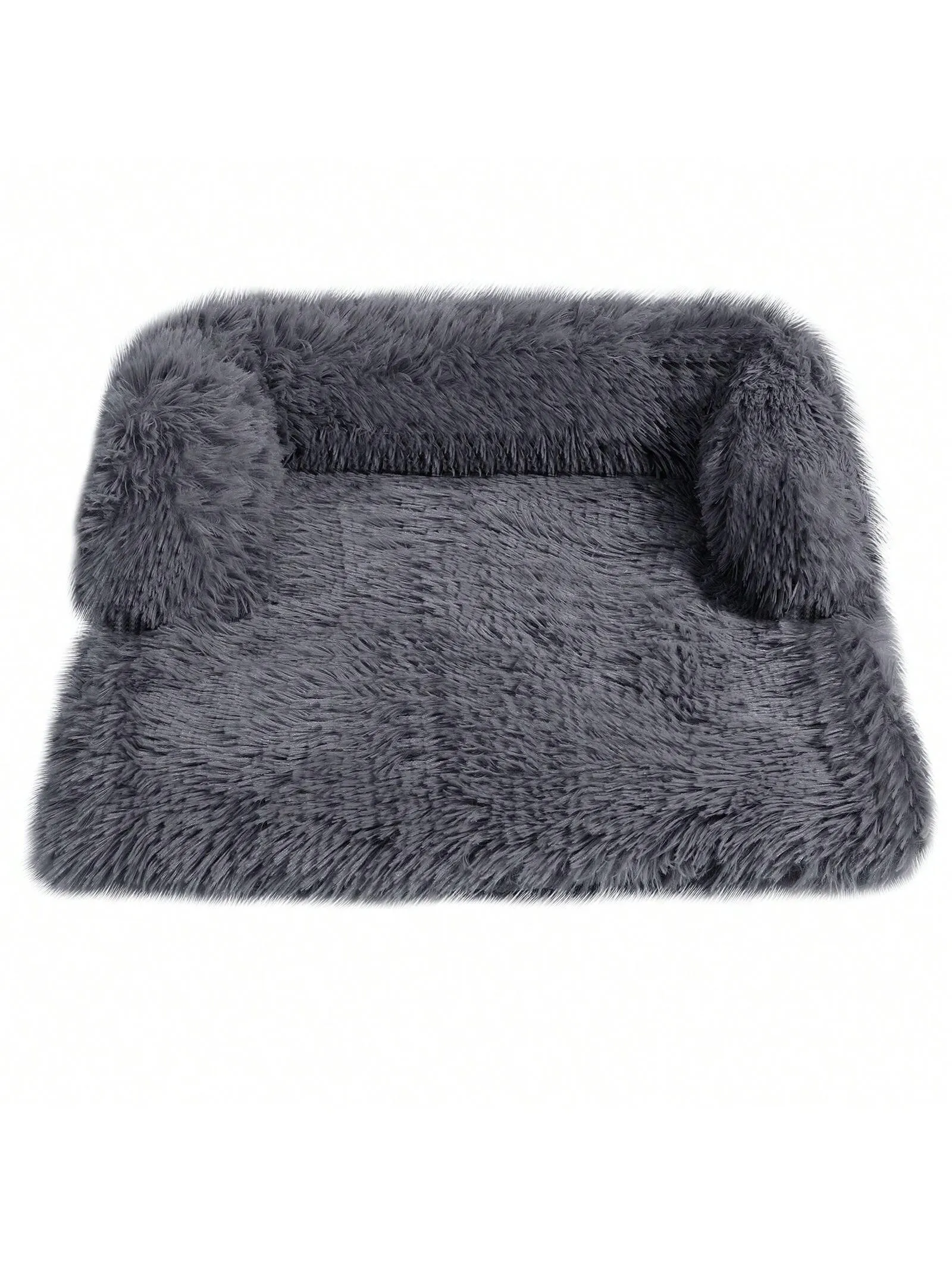 Pet Dog House Bed With Fluffy Plush Sofa Sleeping Mat