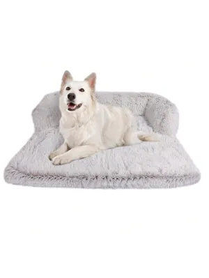 Pet Dog House Bed With Fluffy Plush Sofa Sleeping Mat
