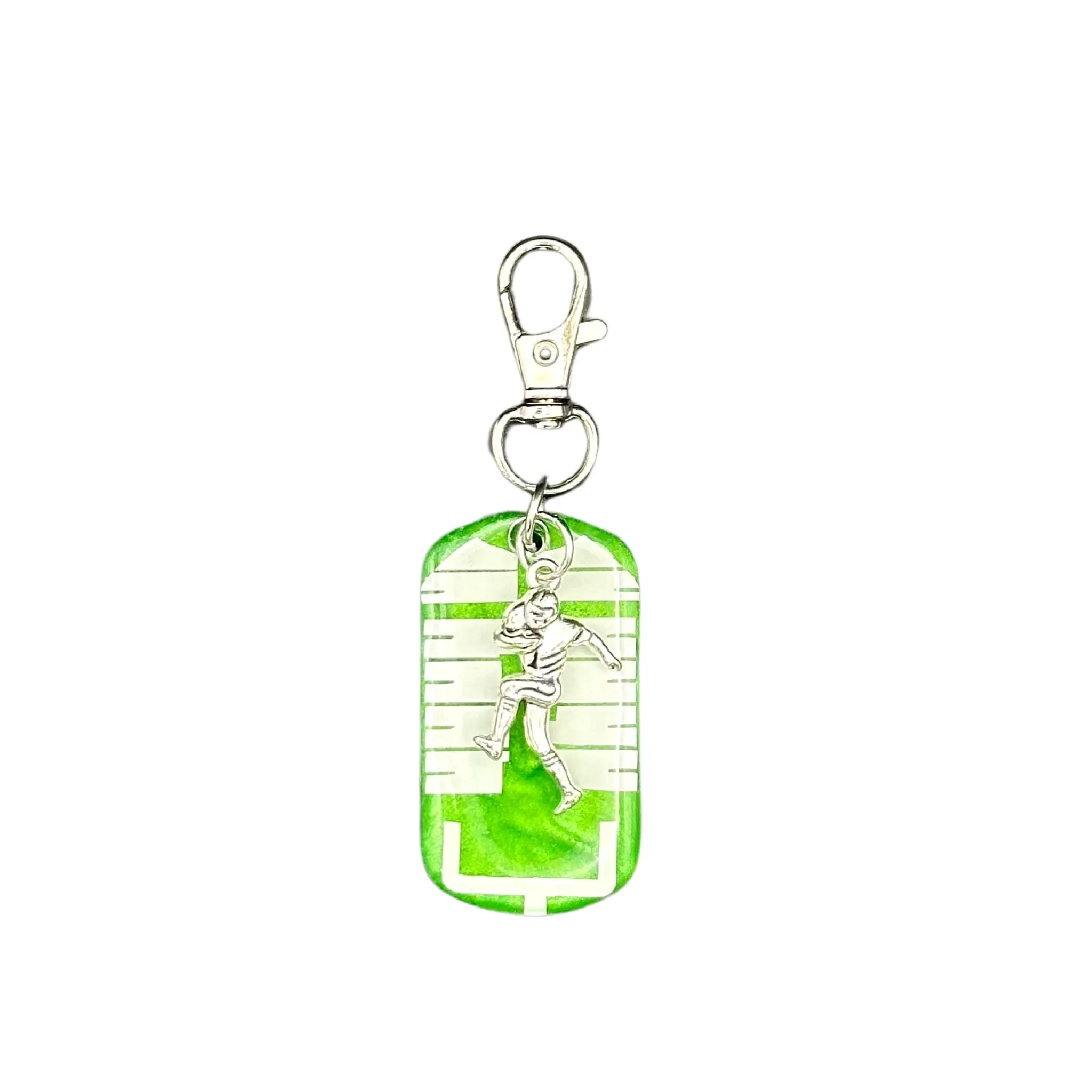 Pet ID Tag: Football Themed Green Smart QR ID Tag