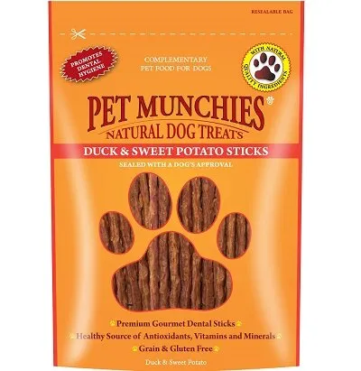 Pet Munchies Duck & Sweet Potato Treat Sticks for Dogs