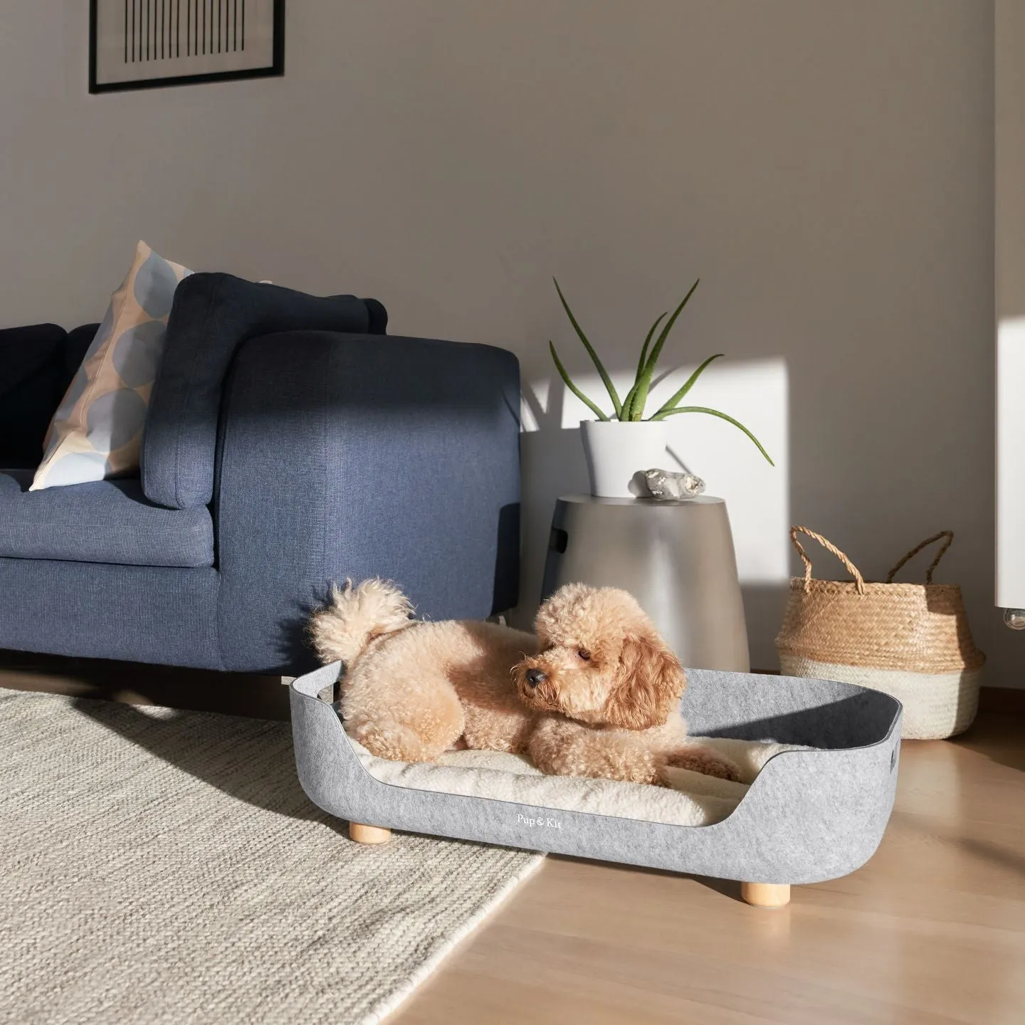 PetNest Felt Pet Bed - Grey