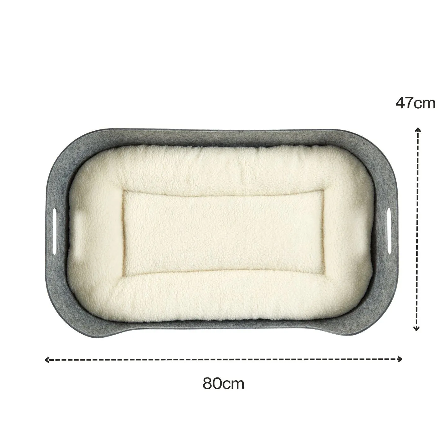 PetNest Felt Pet Bed - Grey