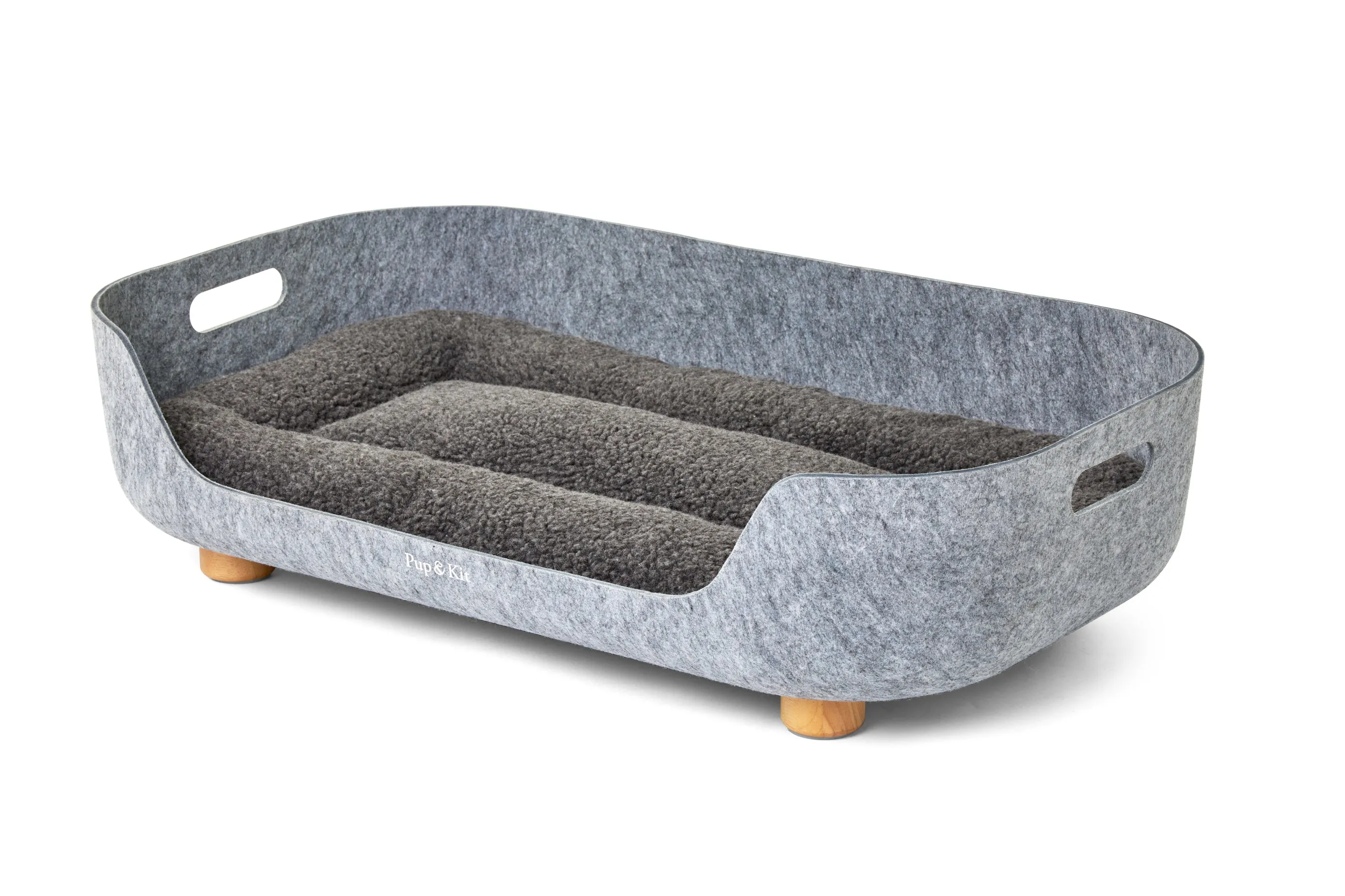 PetNest Felt Pet Bed - Slate Grey