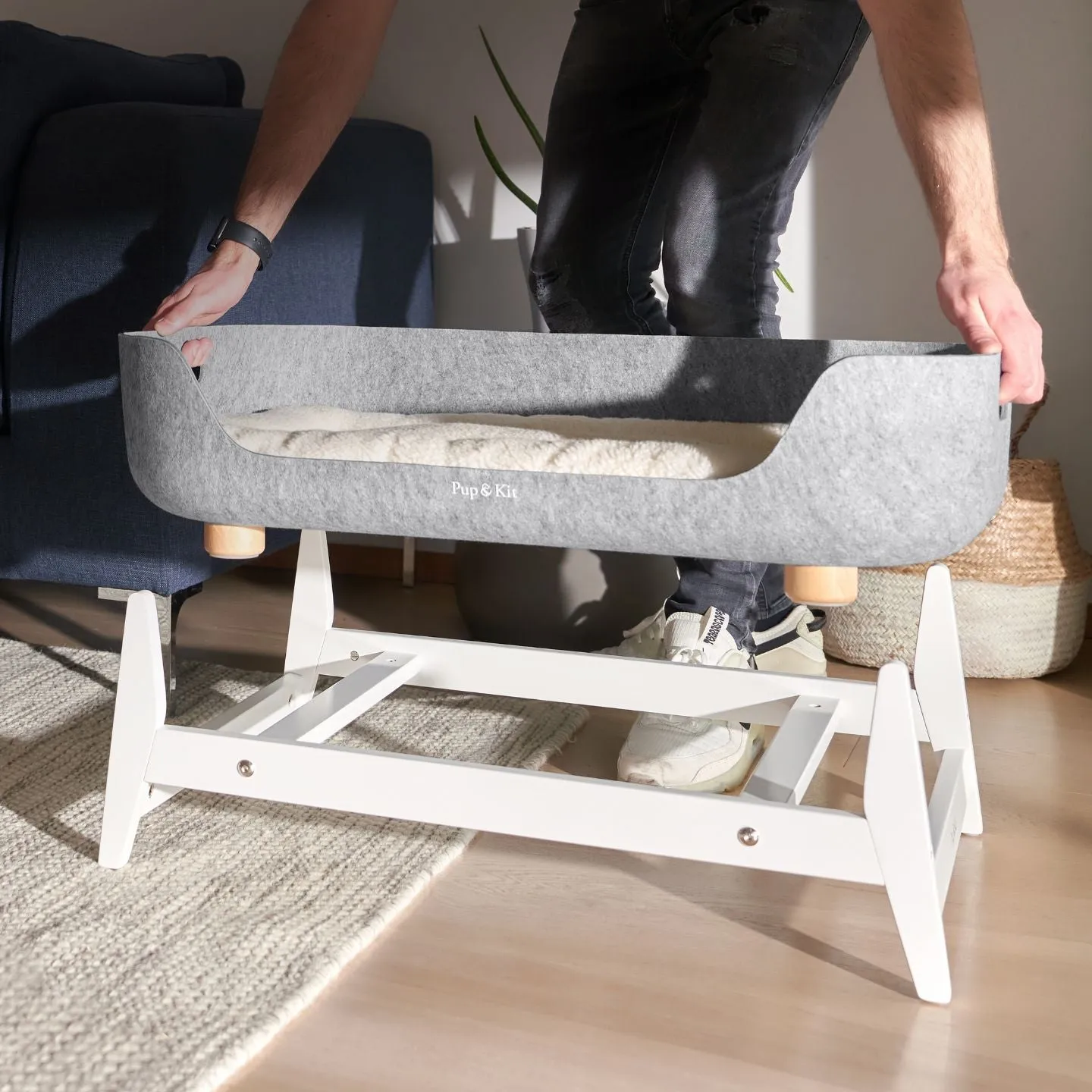 PetNest Grey & Raised Stand
