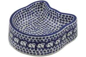 Polish Pottery 7" Pet Bowl Meow