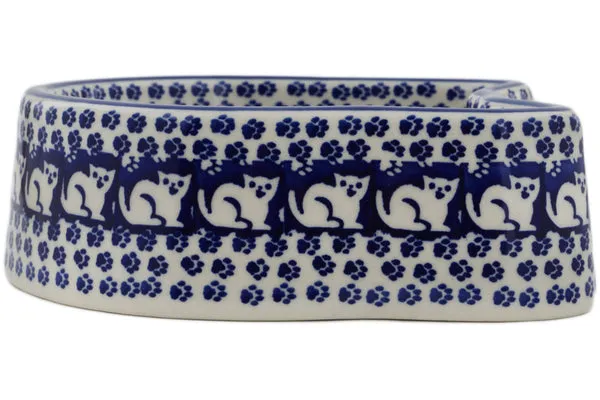 Polish Pottery 7" Pet Bowl Meow