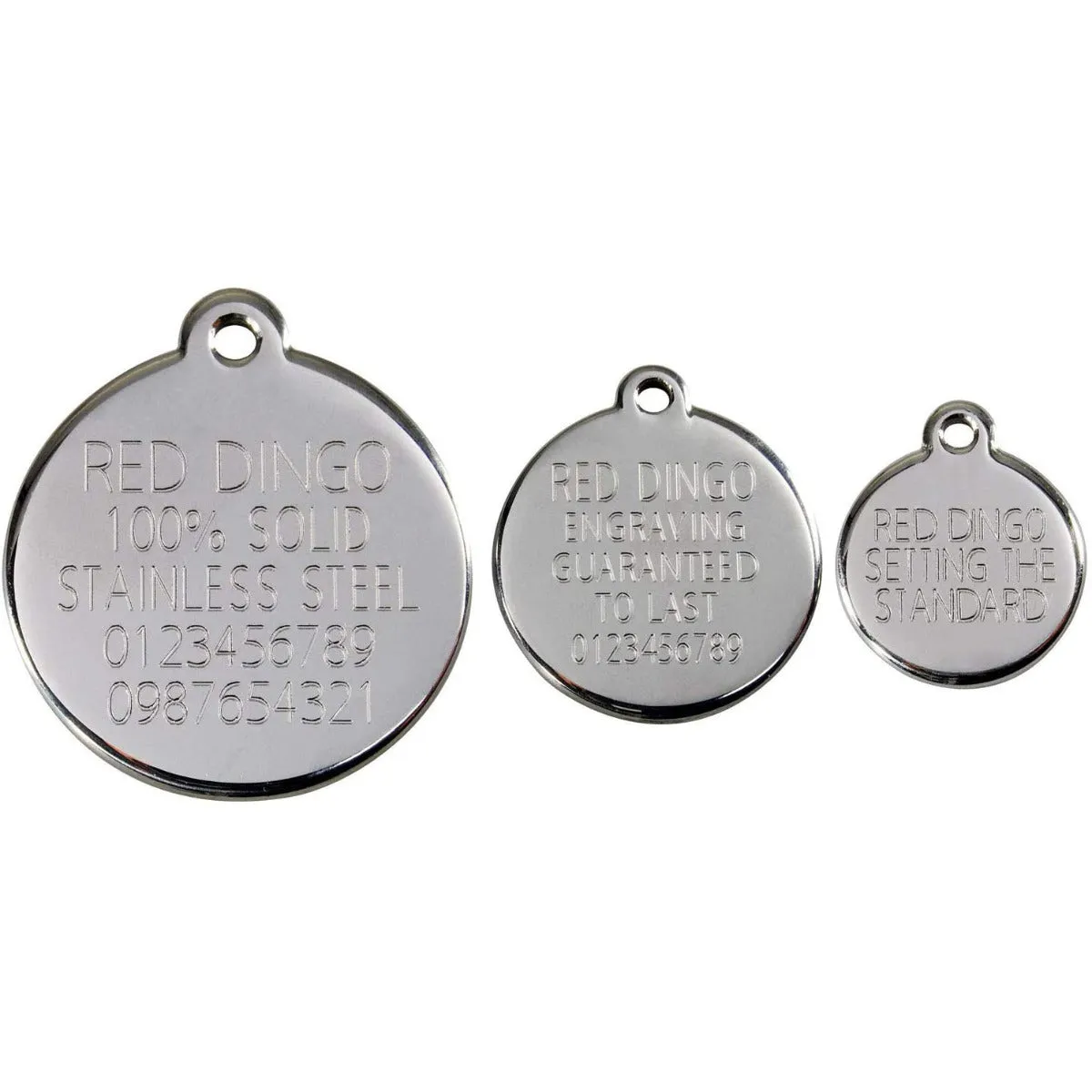 Red Dingo Panda Pet ID Dog Tag