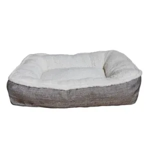 Rosewood Plush Tweed Teddy Bear Dog Bed - Medium 62cm