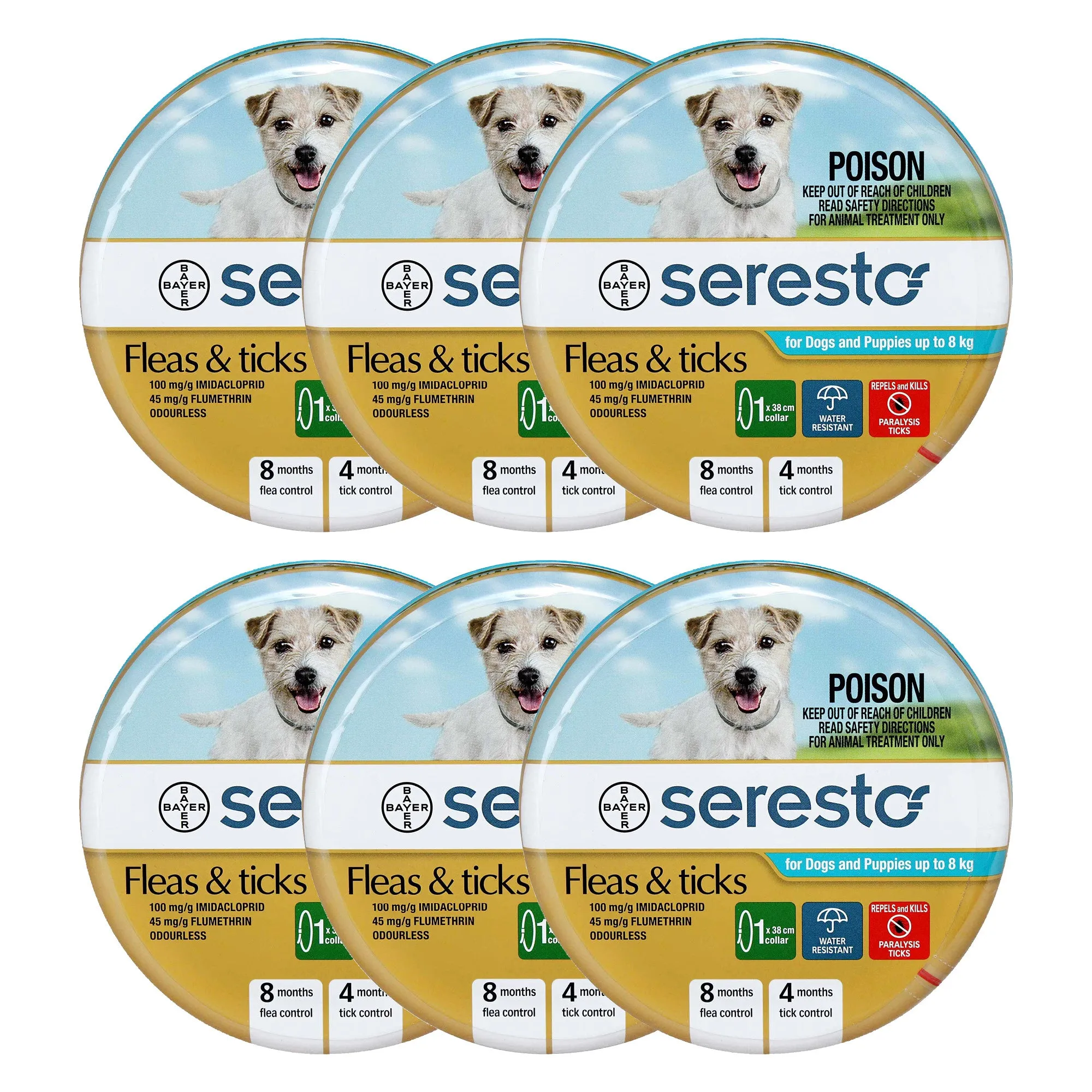 Seresto Flea & Tick Collar for Dogs & Puppies up to 8kg - Value Bundles