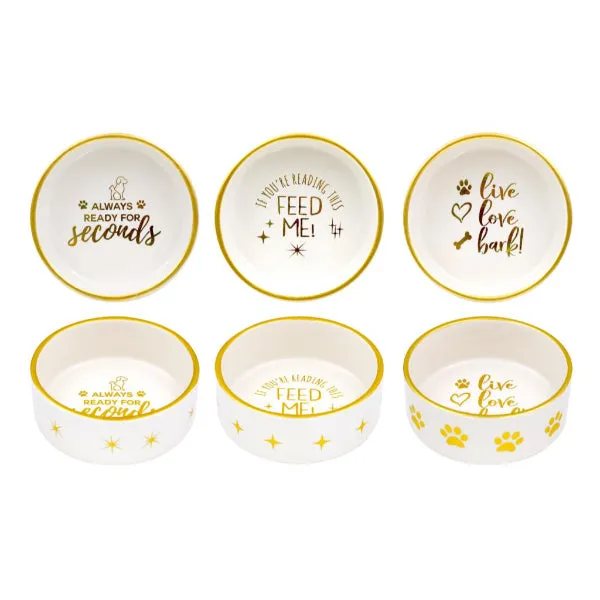 Small Premium Luxe Ceramic Pet Bowl - 12.8cm x 4.5cm