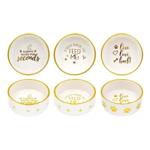Small Premium Luxe Ceramic Pet Bowl - 12.8cm x 4.5cm