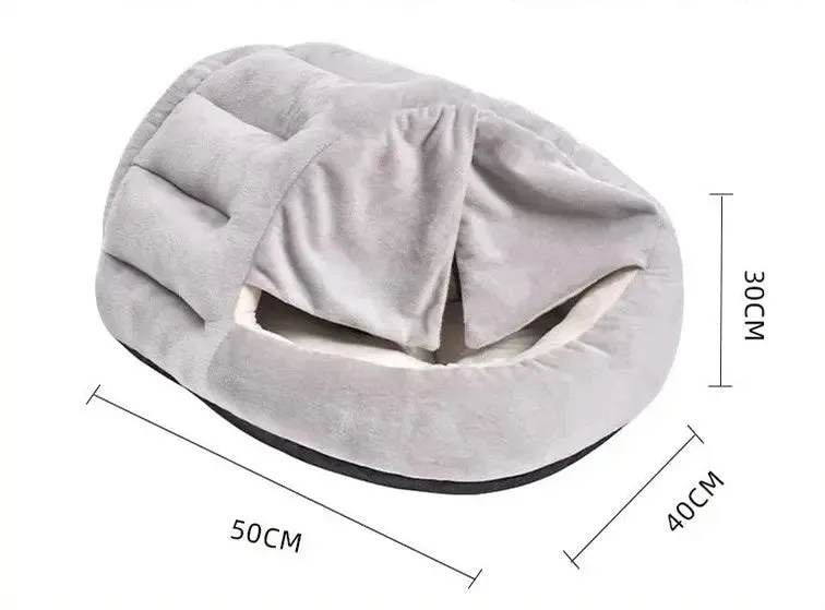 Warm Hooded Cat Nest Semi-closed Curtain Nest Winter